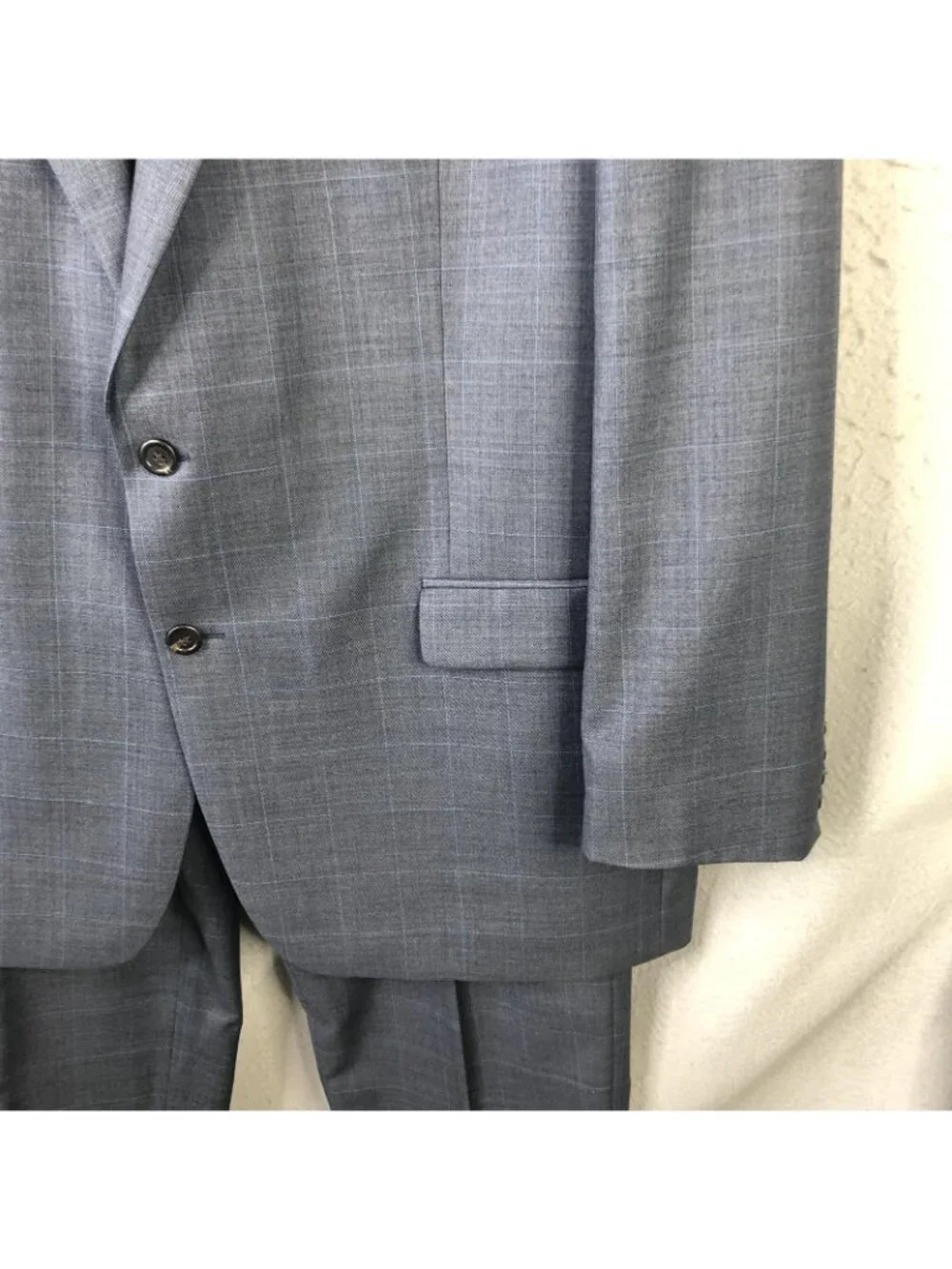 Lauren Ralph Lauren Suit Mens 48 Long Gray Wool Check 2 Piece 42x34 Classic